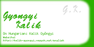 gyongyi kalik business card